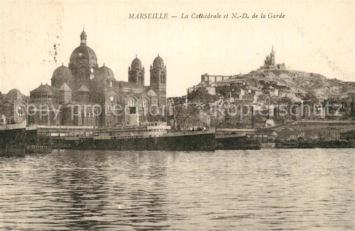 Marseille Bouches-du-Rhone La Cathedrale et Notre Dame de la Garde