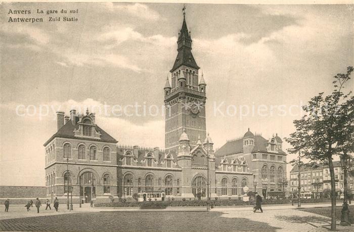 Anvers Antwerpen La Gare du sud Bahnhof