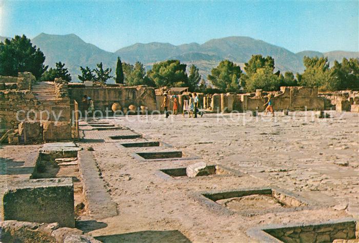 Festos Phaistos Grosser Haupthof des Palastes Antike Staette Ruinen