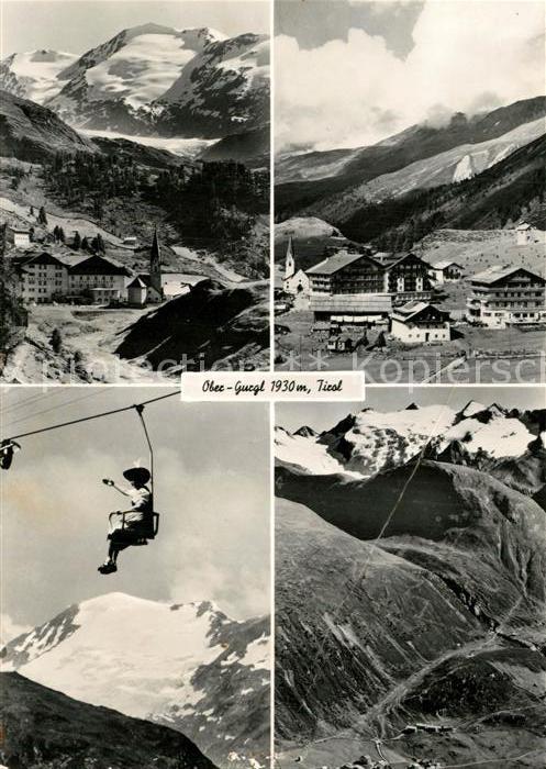 Obergurgl Soelden Tirol Teilansichten Bergdorf Sessellift Alpenpanorama