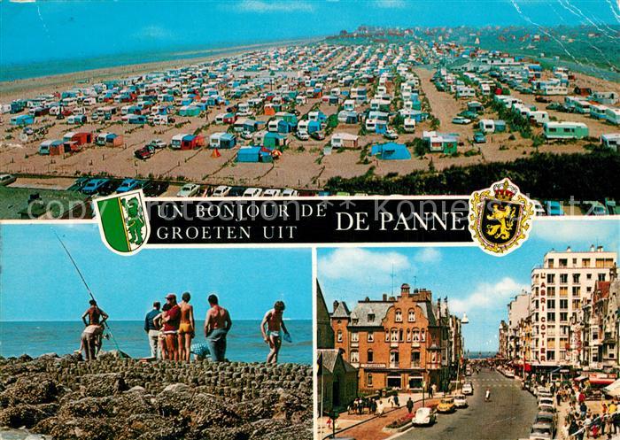De Panne Campingplatz Strand Strassenpartie