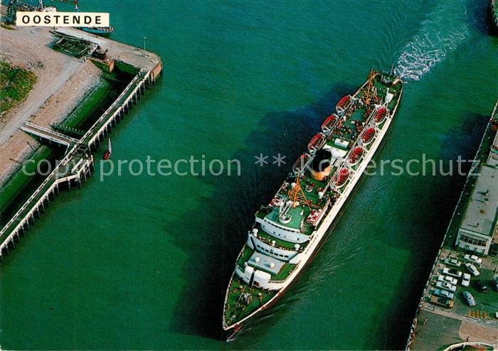 Oostende Ostende Maalboot Oostende Dover Faehre Fliegeraufnahme