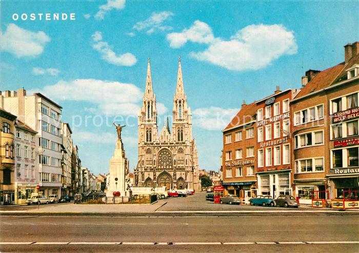 Oostende Ostende Place Saint Pierre et Paul Eglise Monument