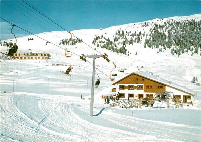 Seiser Alm Dolomiten Lift gegen Puflatsch Wintersportplatz Dolomiten