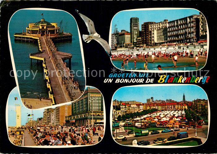Blankenberge Seebruecke Strand Promenade Hotels Marktplatz