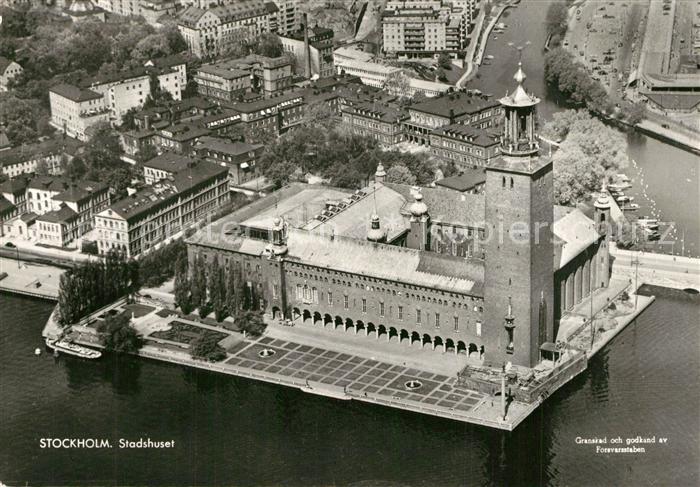 Stockholm Stadshuset Fliegeraufnahme