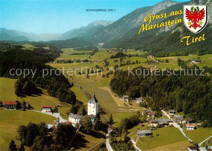Mariastein Tirol Wallfahrts- und Ausflugsort mit Blick zum Rofangebirge Fliegera