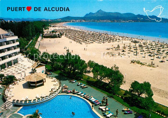 Puerto de Alcudia Hotel Swimming Pool Strand Kuestenpanorama