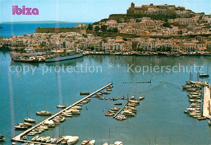 Ibiza Islas Baleares Hafen Fliegeraufnahme