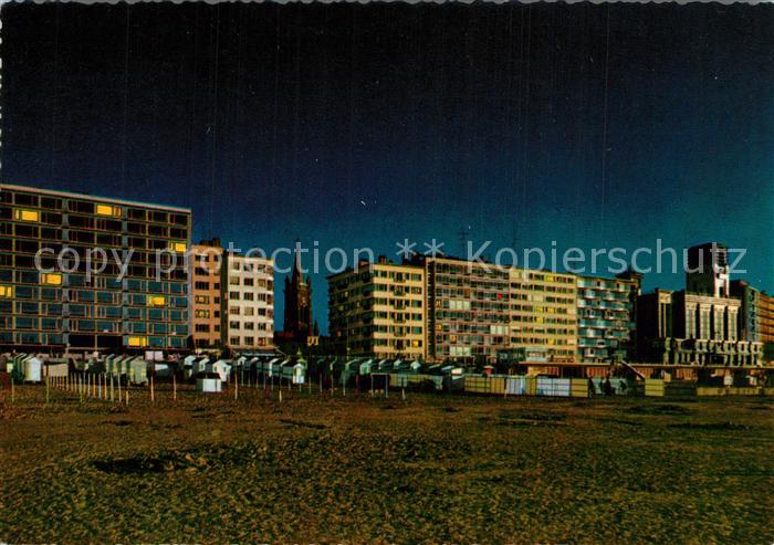 Blankenberge Strand en dijk bij nacht Strandpromenade
