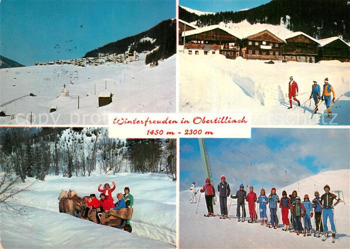 Obertilliach Wintersportplatz Alpen Pferdeschlitten Skischule
