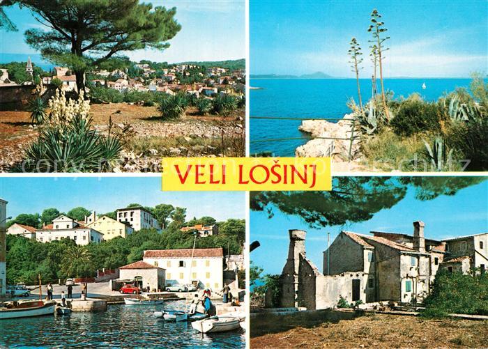 Veli Losinj Kroatien Panorama Kueste Meerblick Hafen
