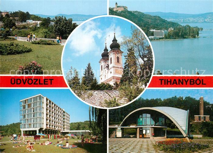 Tihany Promenade Kuestenpanorama Hotel Post Kirchtuerme