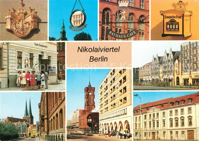 Berlin Nikolaiviertel Zum Paddenwirt Rathaus Cafe Rotes Rathaus