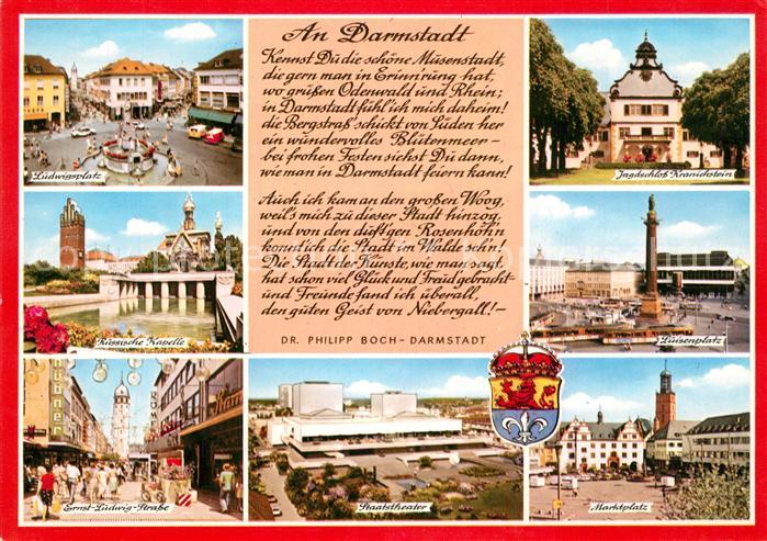 Darmstadt Ludwigsplatz Jagdschloss Kranichstein Marktplatz Theater Chronik