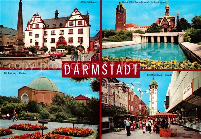 Darmstadt Ludwig Kirche Russische Kapelle Hochzeitsturm Altes Rathaus