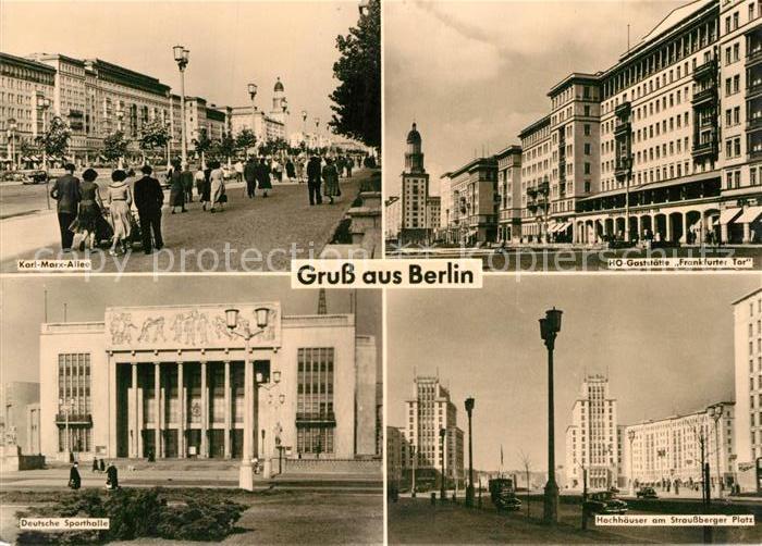 Berlin Karl Marx Allee HO Gaststaette Frankfurter Tor Deutsche Sporthalle