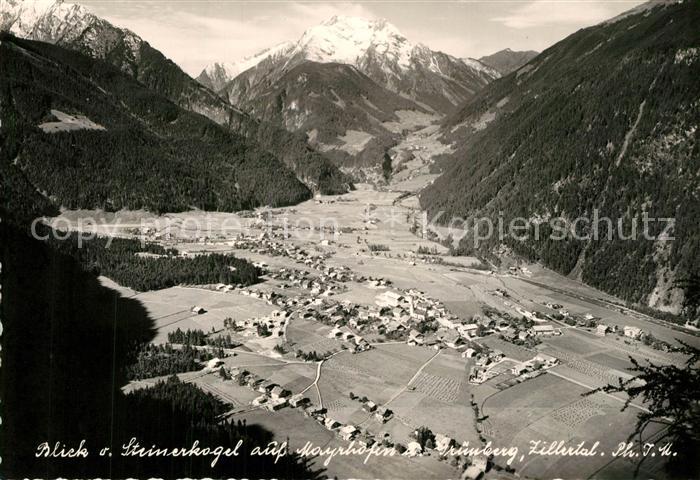Mayrhofen Zillertal Blick vom Steinrkoel