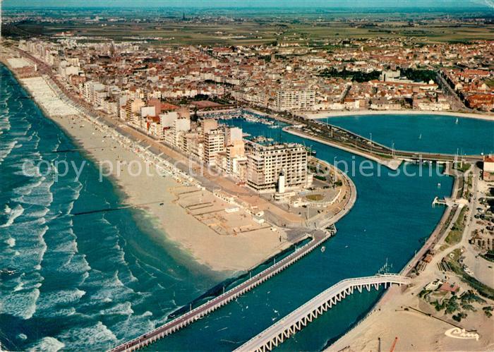 Blankenberge Fliegeraufnahme Panorama Hafeneinfahrt