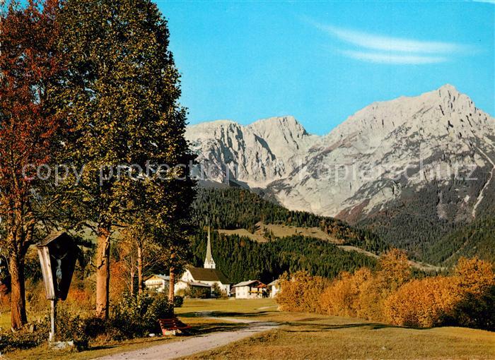Scheffau Wilden Kaiser Kirche Wilder Kaiser Wegkreuz