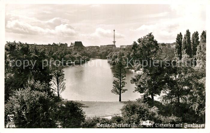 Charlottenburg Lietzensee mit Funkturm