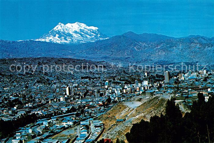 La Paz Bolivia Vista panorámica con Monte Illimani Cor