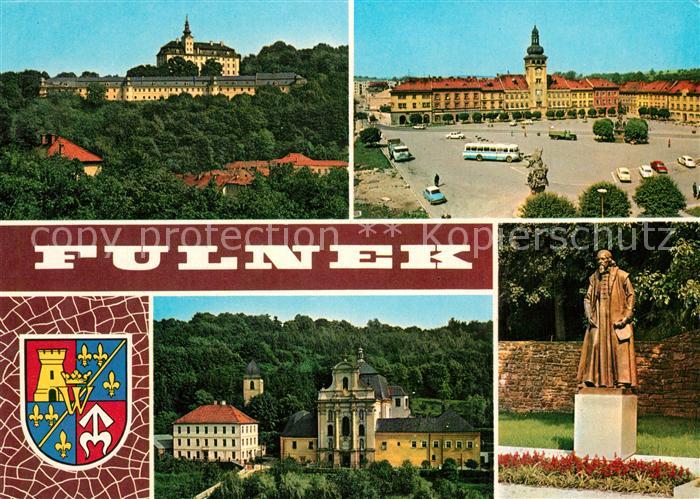 Fulnek Zamek Namesti Komenskeho Skola Kostel Pomnik Schloss Denkmal Wappen