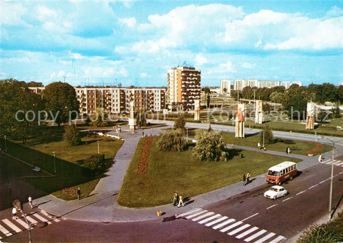 Pila al Piastow Schneidemuehl Pommern PL Plac Zwyciestwa Platz Siedlung Hochhaeu