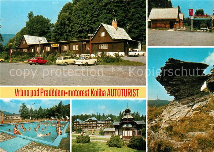 Vrbno pod Pradedem Motorest Koliba Autoturist Freibad Felsen Natur
