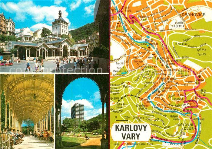 Karlovy Vary Trzni kolonada Sadova kolonada Lazenske sanatorium Thermal Kolonnad