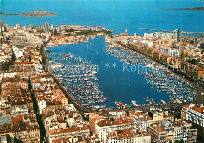 Marseille Bouches-du-Rhone Vieux port vue aérienne