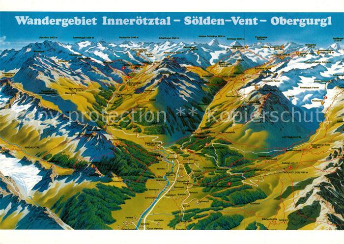 Soelden oetztal Wandergebiet Inneroetztal Soelden Vent Obergurgl aus der Vogelpe