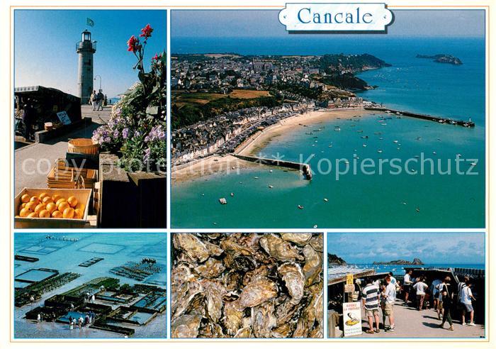 Cancale Cote d Emeraude Port Parcs á huitres Phare Leuchtturm Hafen Austernbaenk