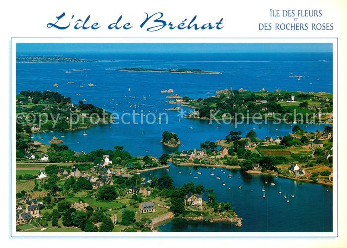 Ile-de-Brehat Ile des fleurs et des rochers roses vue aérienne