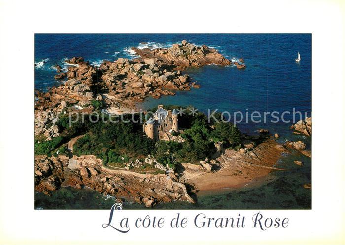 Costaeres Chateau Cote de Granit Rose vue aérienn
