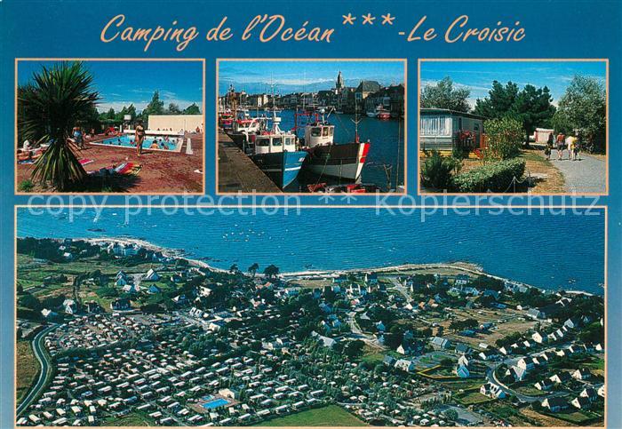 Le Croisic Camping de l'Ocean vue aérienne Piscine Port