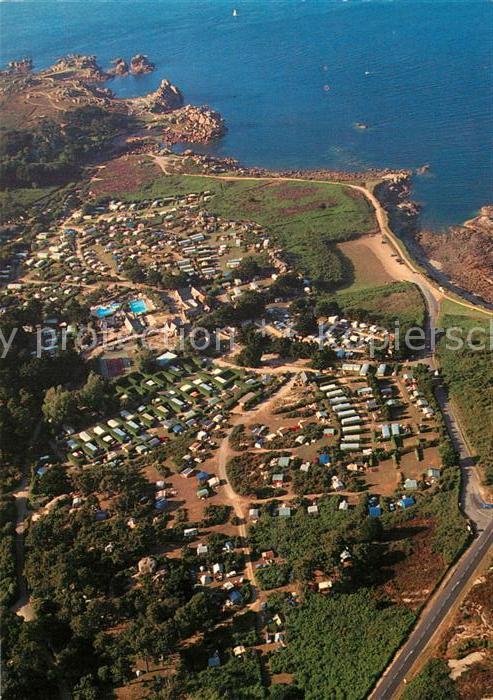 Ploumanach Camping du Ranolien et le sentier des douaniers vue aérienne