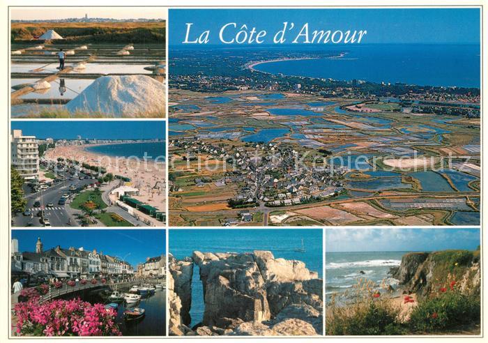 Batz-sur-Mer Les marais salants La Baule et le port du Croisic Cote d Amour vue