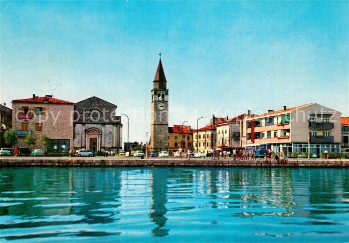 Umag Umago Istrien Ansicht vom Meer aus