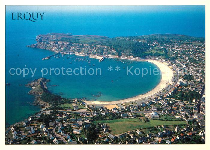 Erquy Plage du Bourg Pointe de la Houssaye Cap d Erquy vue aérienne