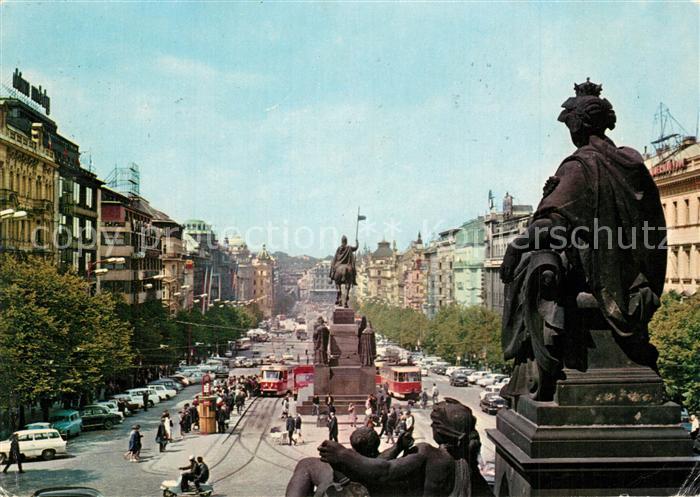 Praha Prahy Prague Vaclavske namesti Wenzelsplatz Denkmal