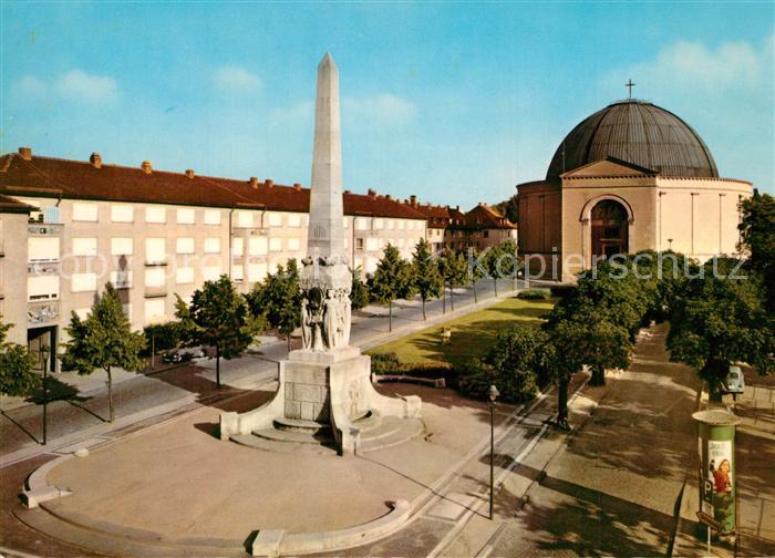 Darmstadt St Ludwigskirche Alice Denkmal Tor zu Odenwald und Bergstrasse