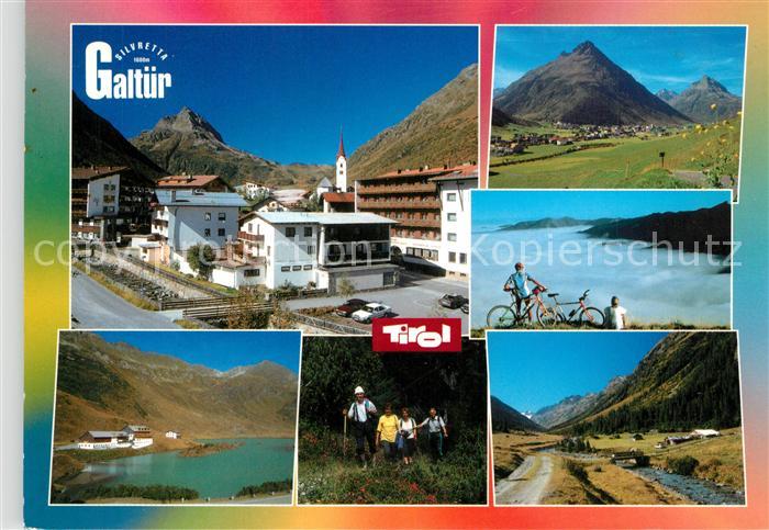 Galtuer Tirol Ortsmotiv mit Kirche Landschaftspanorama Alpen Begsee Wandern Nebe