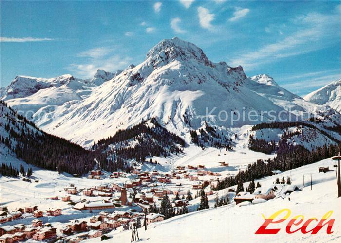 Lech Vorarlberg Panorama Wintersportplatz am Arlberg Lechquellengebirge