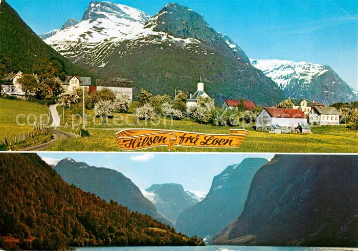 Loen Nordfjord Ortsansicht Landschaftspanorama Fjord Berge