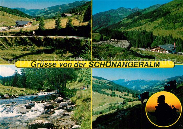 Auffach Alpengasthof Schoenangeralm Landschaftspanorama Alpen Bergbach