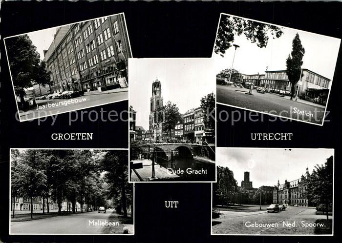 Utrecht Jaarbeursgebouw Maliebaan Oude Gracht Station Gebouwen Ned Spoorw.