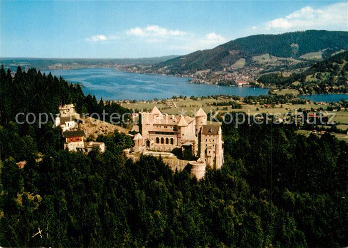Tegernsee Landschaftspanorama mit Ringbergschloss Fliegeraufnahme