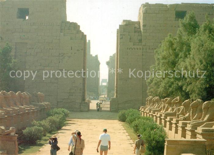 Karnak Egypt Allee der Sphinxen und Pylonen des Amon Ra Tempels