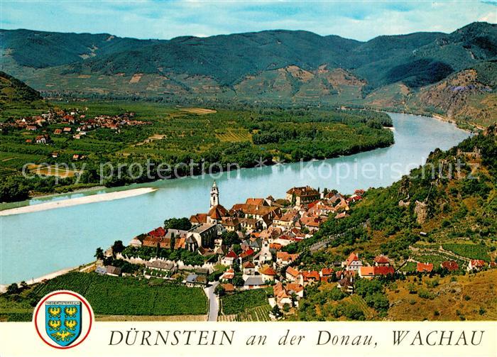 Duernstein Wachau Fliegeraufnahme mit Pfarrkirche Maria Himmelfahrt